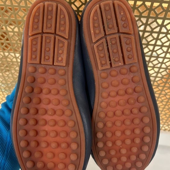 Kids Navy Moccasins with Bow The Oaks Apparel so cute! Size 12 - Picture 5 of 6